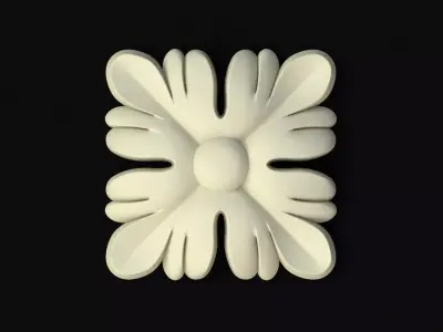 Central decor ornament for furniture Free 3D model 11