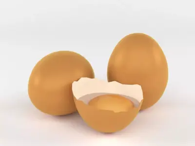Chicken Eggs 3D model purchase