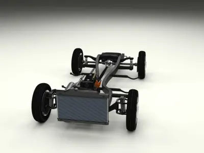Mercedes Benz 190SL Full Chassis 3D model