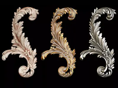 Classic carved 075 3D model