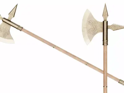 Halberd 03 Low-poly 3D model