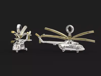 Charm helicopter 3D print model