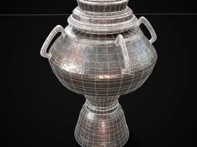 Antique Silverware Pitcher Low-poly 3D model
