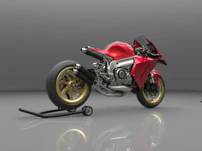 Race Bike Motorcycle Trisula 2 Stroke 3 Cylinder 3D model purchase
