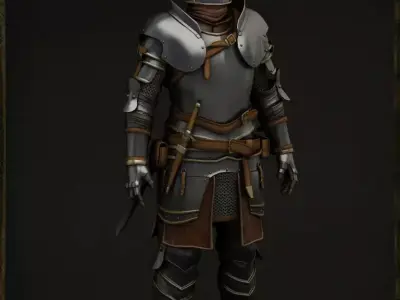 Knight in armor 3D model order