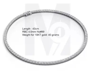Tennis Necklace 3D print model