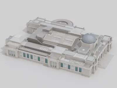 National Museum Cardiff Low-poly 3D model