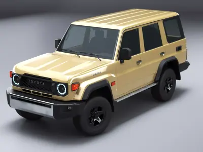 Toyota Land Cruiser J70 2025 - PBR - 3 LODs 3dsMax FBX Blender Low-poly 3D model