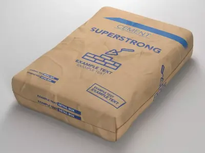 Cement Bag Low-poly 3D model