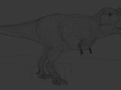 Tyrannosaurus Rex Fully Rigged 3D model