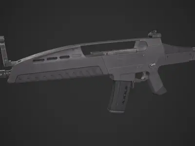HK Light Rifle 8 Low-poly 3D model