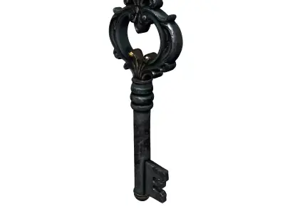 Antique Ornate Key 3D Model Low-poly 3D model