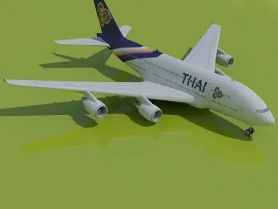 Thai Airbus A380 Model  3D model