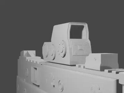gun model kriss vector Low-poly 3D model