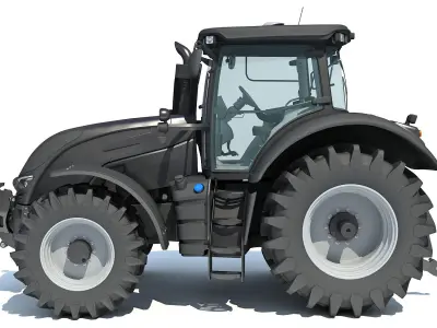 Black Tractor 3D model