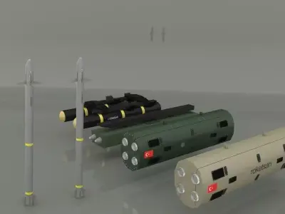 Cirit  and Umtas Missile 3D model