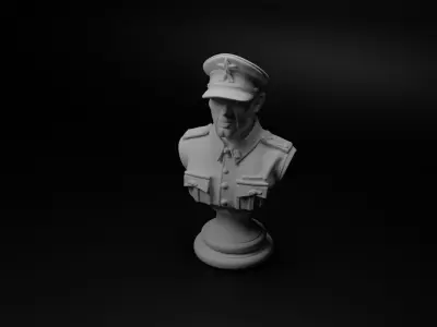 WW2 Soviet Soldier Bust Chess 3D print model buy