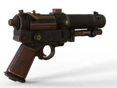 Steampunk Energy Pistol 3D model