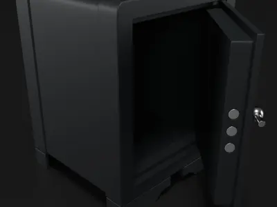 Vintage Iron Safe 3D model