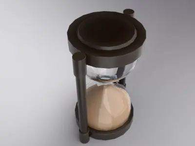 Hourglass with sand in it Low-poly 3D model
