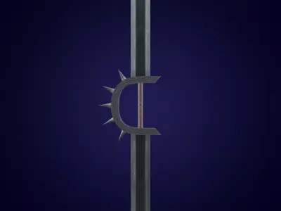Two-Way Sword Low-poly 3D model