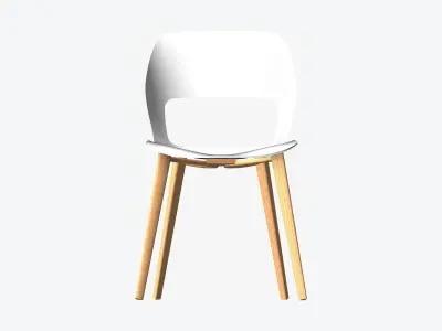 Chair - Office - Worksmart - Timber Legs Low-poly 3D model