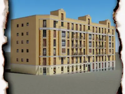 Building apartment - apartment Low-poly 3D model shop
