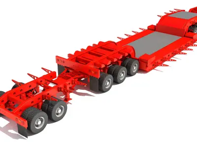 Lowboy Trailer 3D model