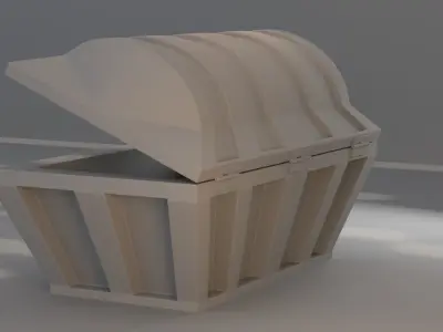 Treasure Chest Low-poly 3D model