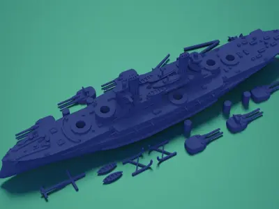 Brazilian Battleship Sao Paulo 1911 3D print model