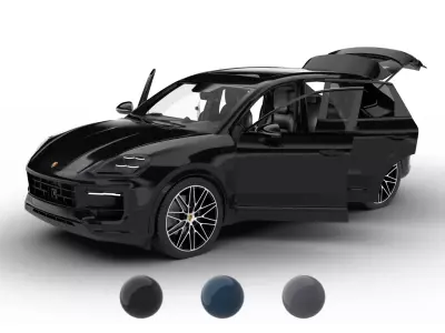 Porsche Cayenne E-Hybrid Black Edition HQ 2025 3d model 3D model