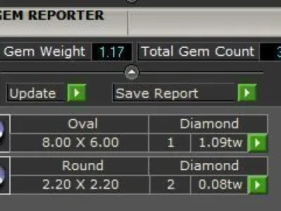 Oval 3 Stone Bridal Ring 3D print model get