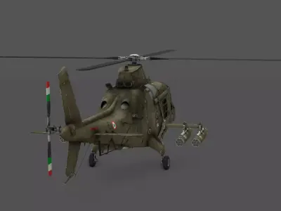 Agusta A109EOA Helicopter 3D Model Italian Army High-Detail  Low-poly 3D model