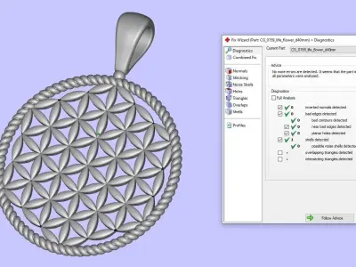 Flower Of Life Sacred Mandala Symbol Talisman 3D print model