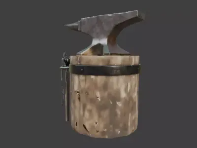 Anvil Set Low-poly 3D model purchase