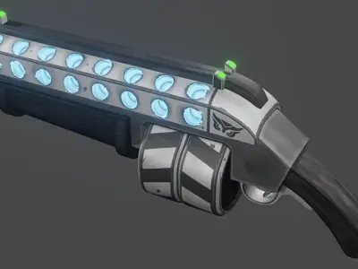 Laser rifle Low-poly 3D model
