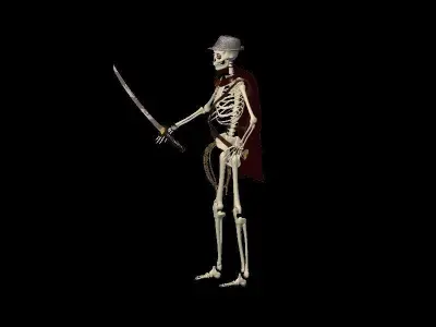 Skeleton-2 skeleton Low-poly 3D model