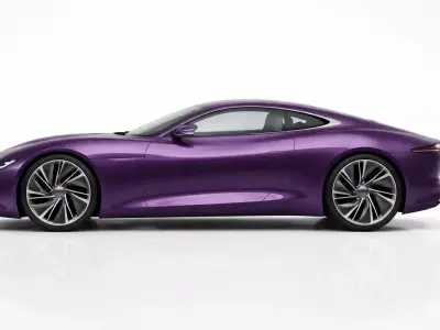 Futuristic Purple Electric Supercar 3D model