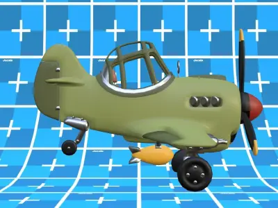 Cartoon Fighter Low-poly 3D model Low-poly 3D model