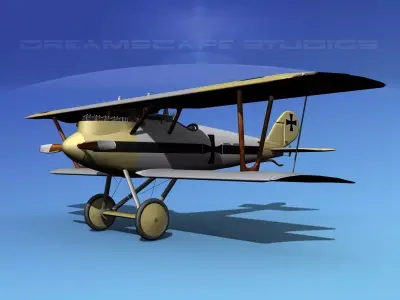 Pfalz DIII Fighter V14 3D model