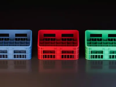Plastic Crates Free 3D model