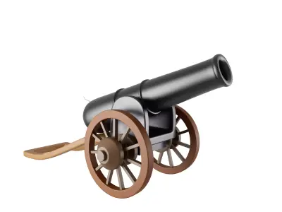 artillery Buriza-Dokyanon ordnance 3D c4d  3D model
