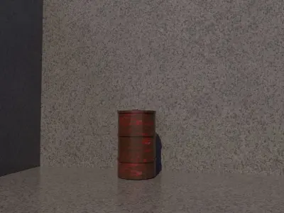 oil barrel rusted  Free low-poly 3D model