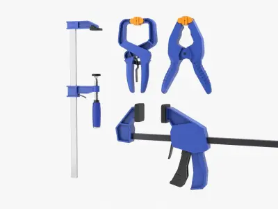 Clamp Set Low-poly 3D model