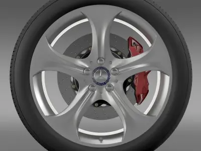 Mercedes Benz S 400 hybrid wheel 3D model