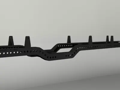 3D printable truck chassis frame 8x8 3D print model