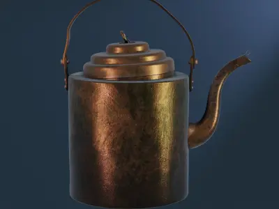 Magnificent vintage teapot 3D model