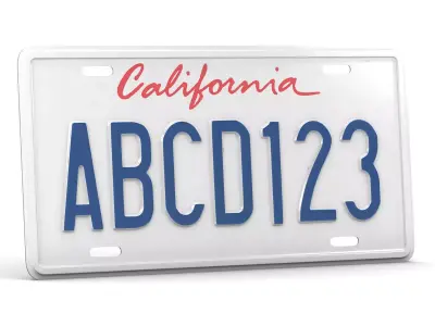 CAR LICENSE PLATE Low-poly 3D model