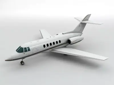  Hawker 800XP Jet Aircraft Low-poly 3D model