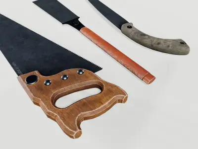 Wood saw 3D model